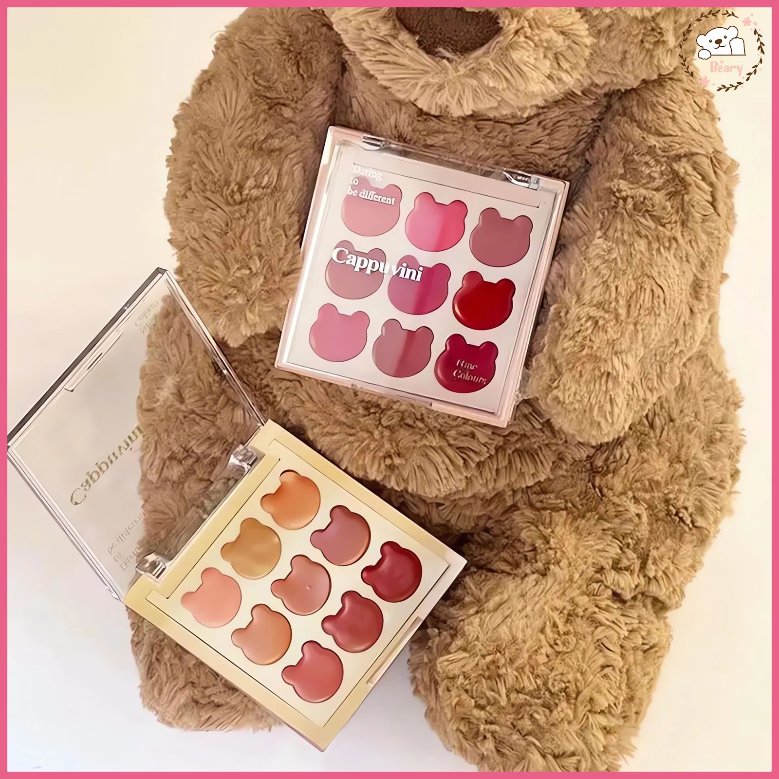 باليت روج الدباديب Clay Bears Lipstick الباليت مكون من 9 درجات مختلفه ممكن تستخدميه روج شفايف او بلاشر خدود