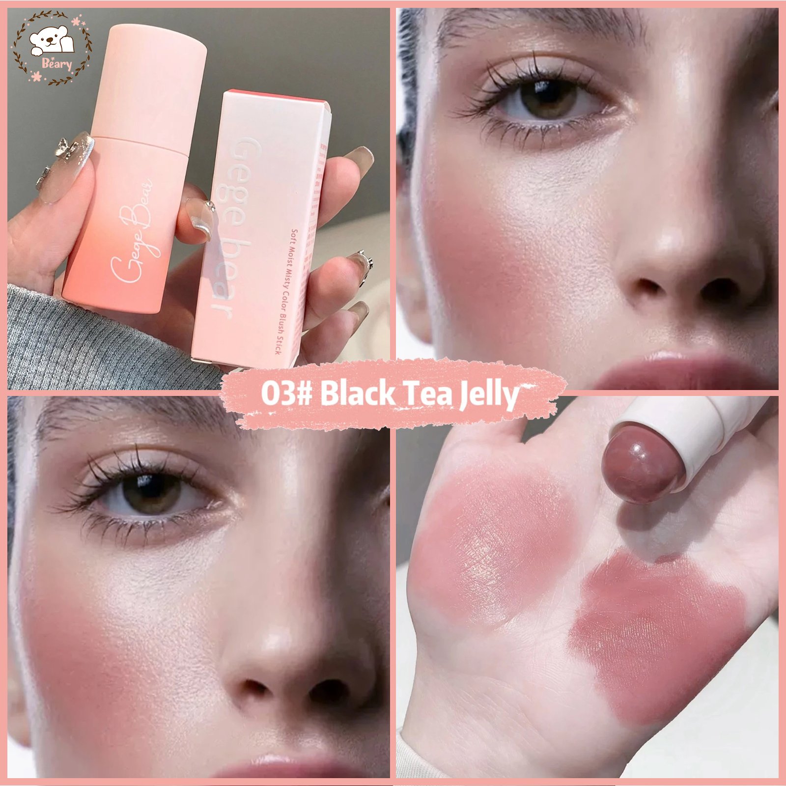 بلاشر ستيك Stick Blusher اسهل بلاشر ممكن تستخدميه لأنه عباره عن بلاشر كريمي بشكل ستيك البلاشر ناعم جدا سهل الدمج على الخدود