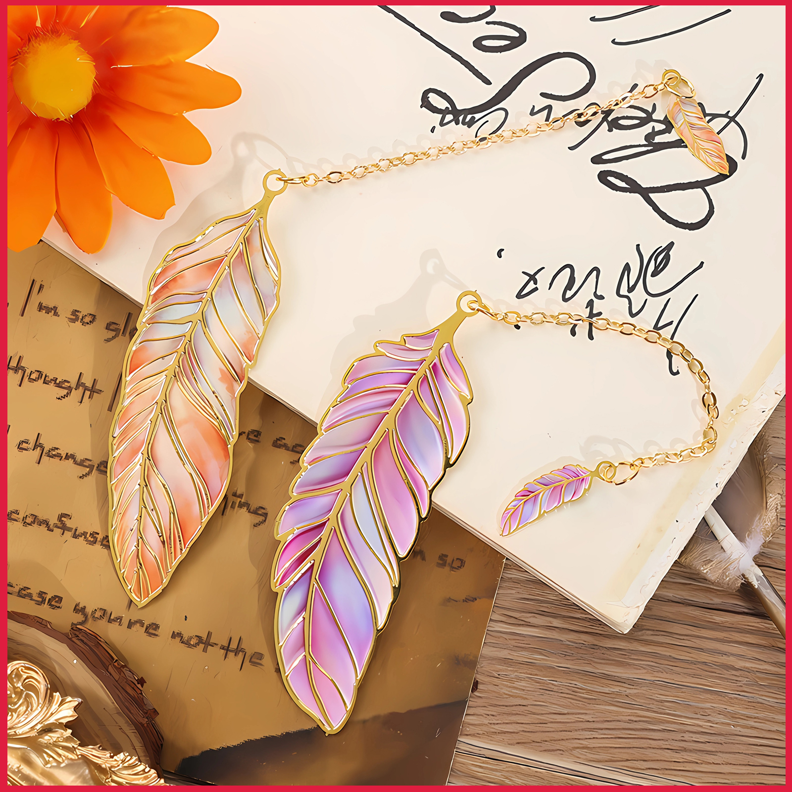 بوك مارك الريشة